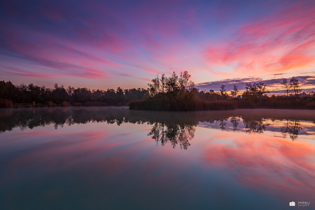 Sonnenaufgang im Naturschutzgebiet Erdekaut