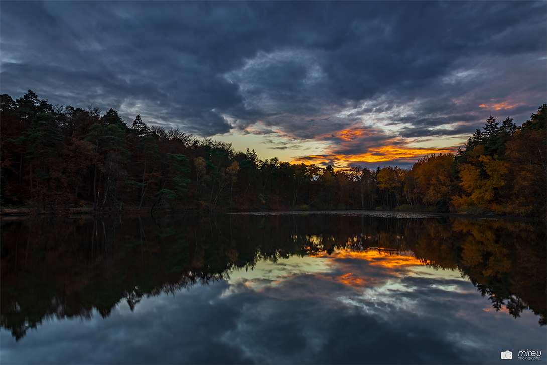 Sippersfelder Weiher im Sonnenuntergang Freitag, den 09.11.2018