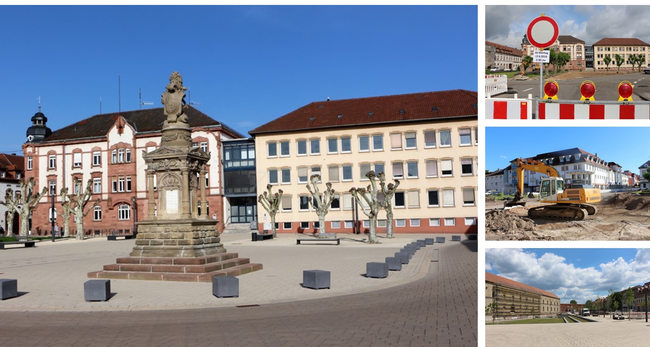 In der Bildergalerie zeigen wir die Baustelle Paradeplatz und Luitpoldplatz.