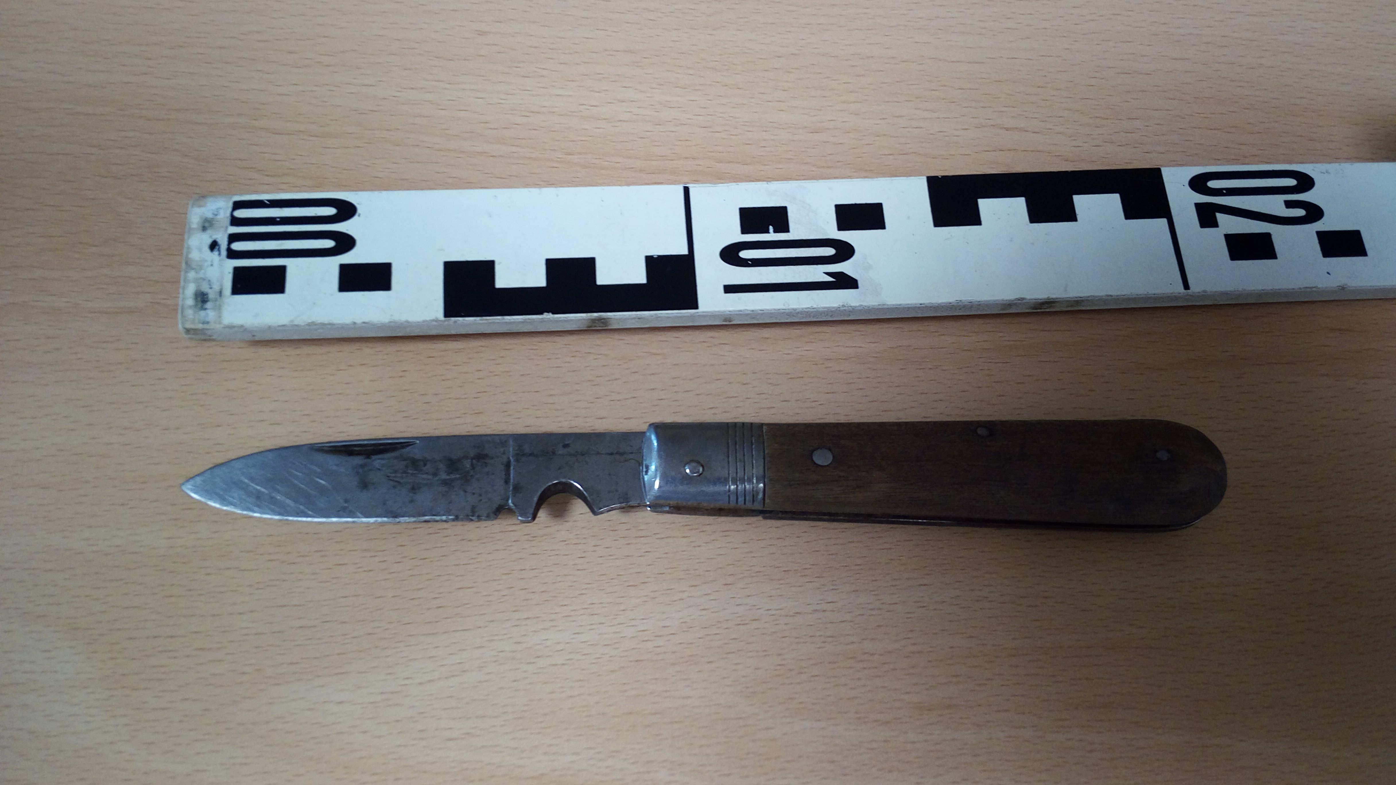 Das sichergestellte Messer