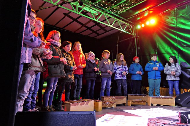 Viertklässler der Grundschule Böhl mit Xylophonen | Foto: Brigitte Melder