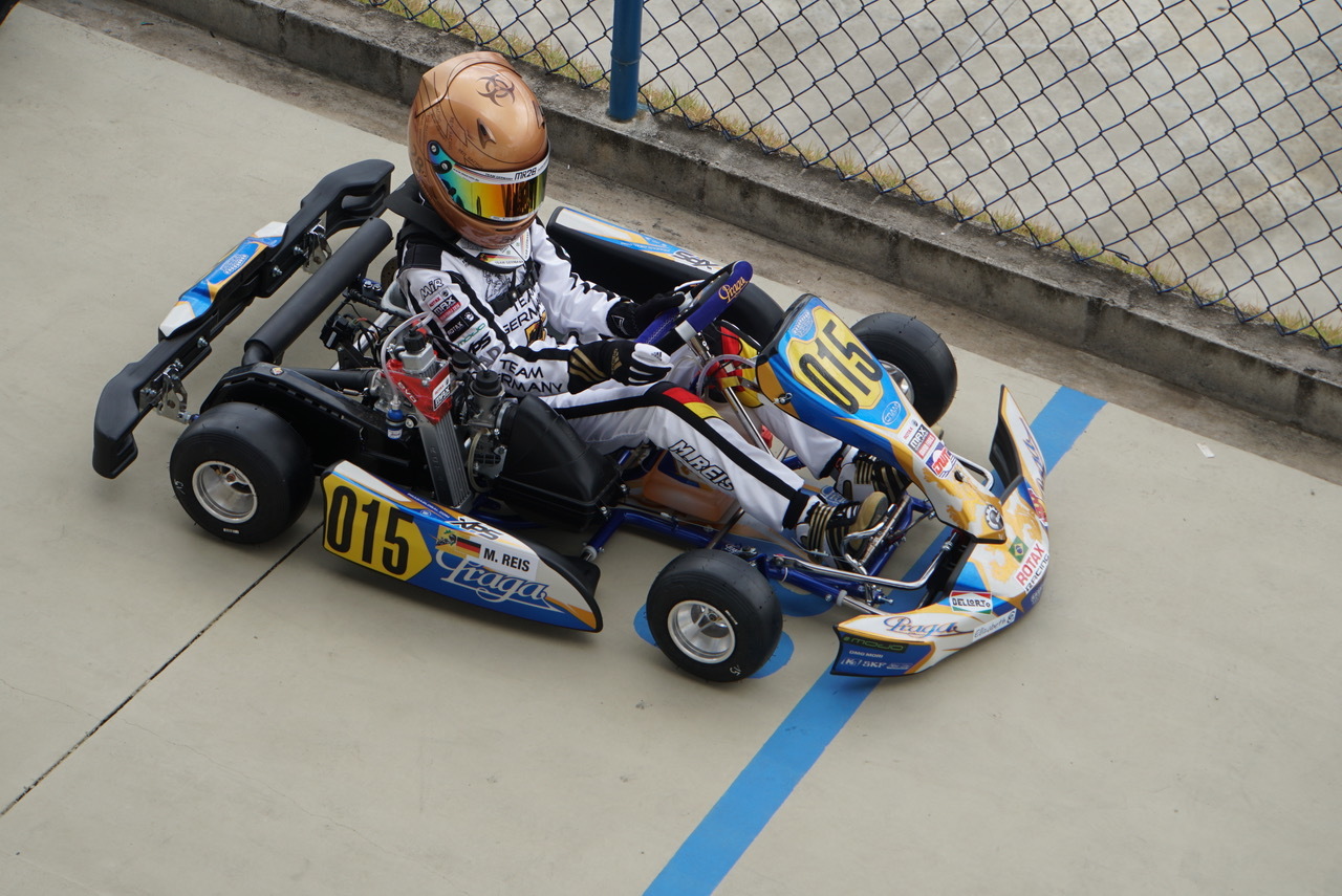Max Reis in seinem Kart der Weltmeisterschaft Foto: Max Reis Presse