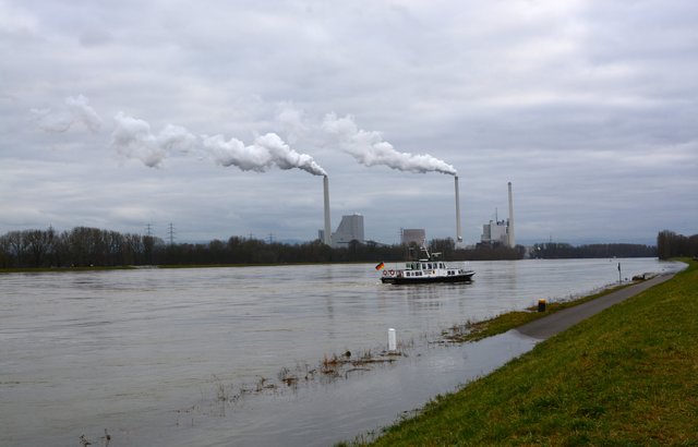 23.01.2018, Peilschiff auf dem Rhein, Pegelstand ca. 850 cm | Foto: A. Abt