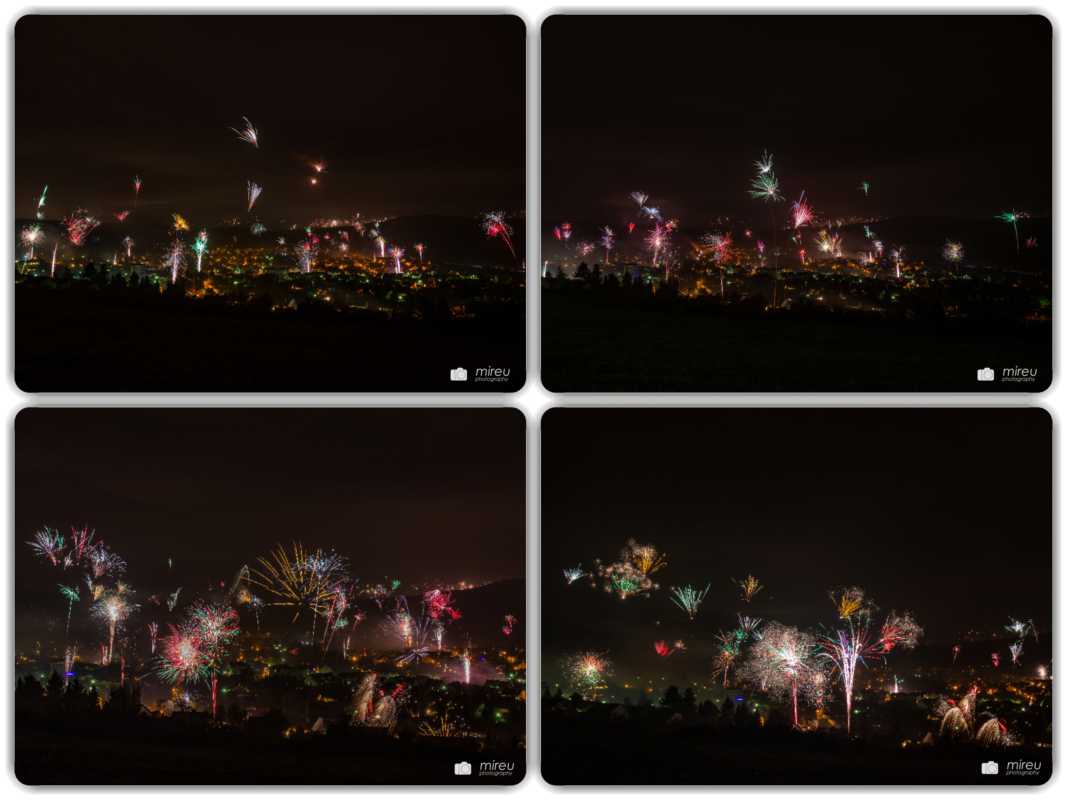 Fotocollage Silvester Feuerwerk 2019