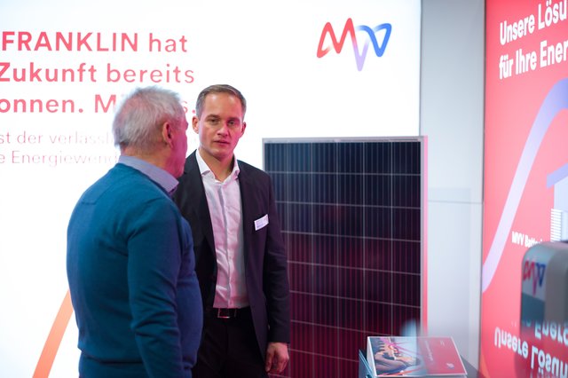 Die MVV Energie AG präsentierte innovative Energiekonzepte.  | Foto: Christian Gaier