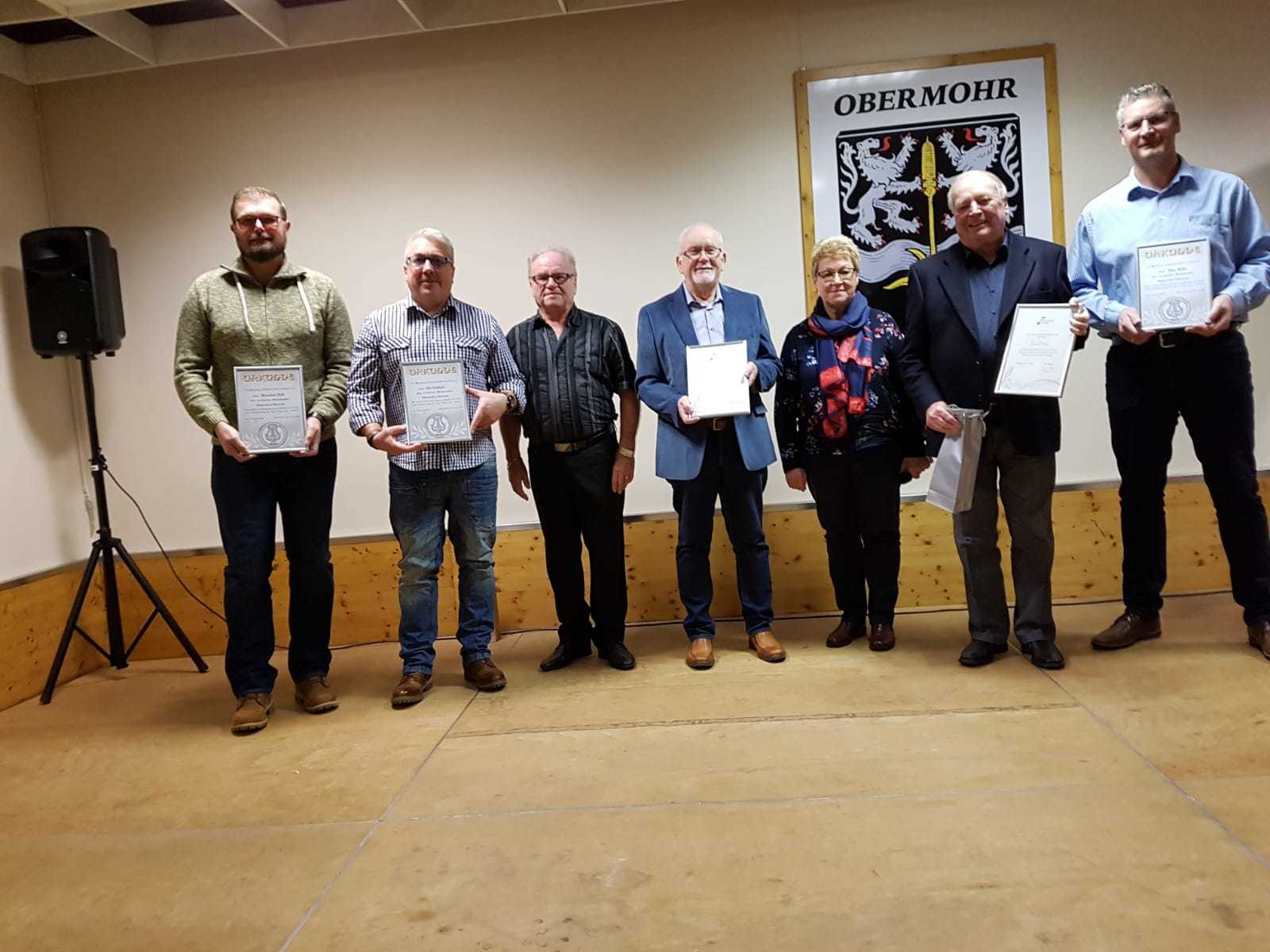 Die Geehrten des Männergesangsvereins Foto: PS/MGV