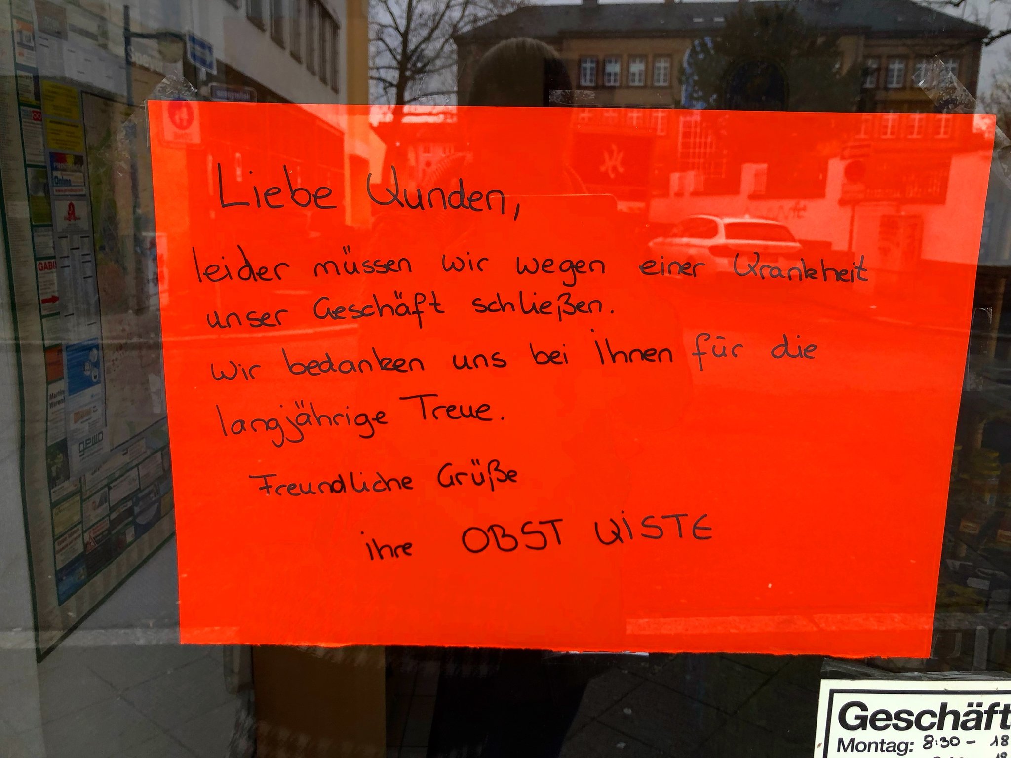 Traurige Nachricht: Die Obstkiste in Speyer schließt - Speyer