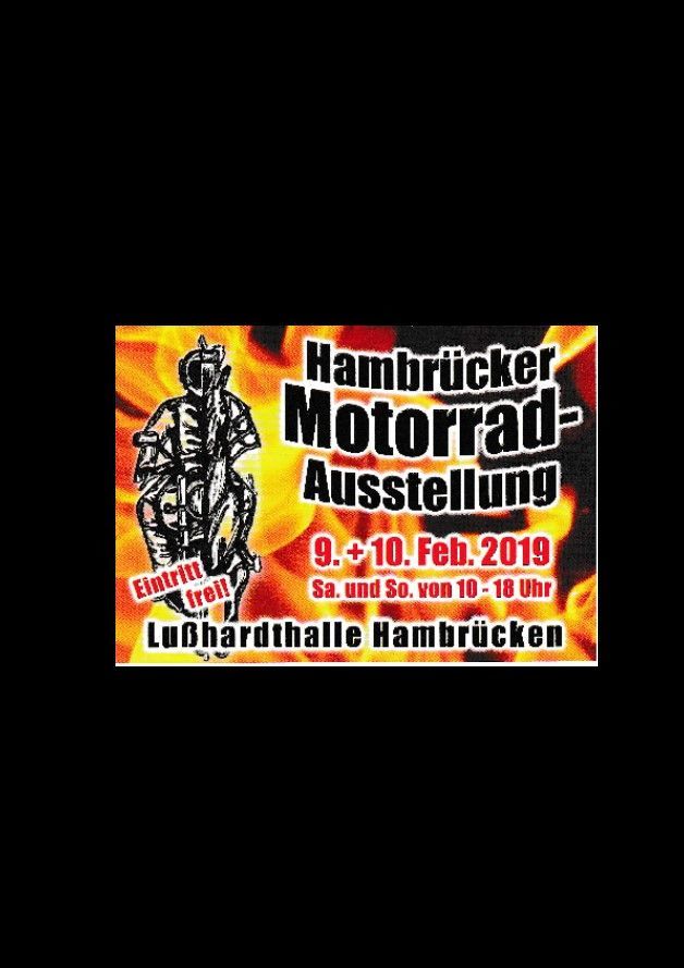 Flyer der diesjährigen Motorradausstellung