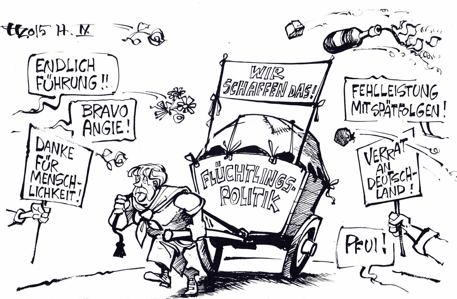 Eine Karikatur von Horst Haitzinger.