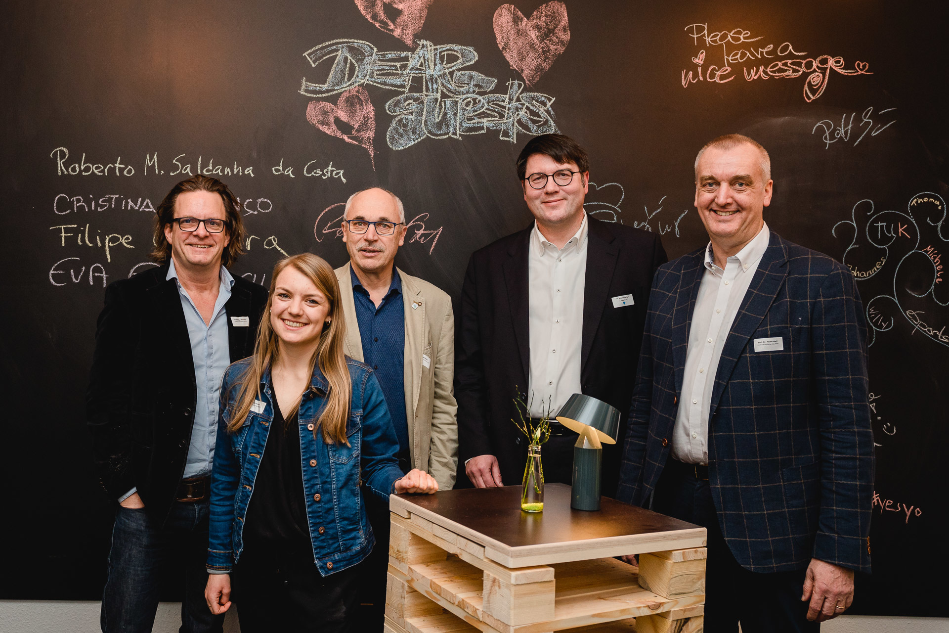 Prof. Stefan Hofmann, Laura Hoffmann, Rudolf Becker, Martin Verlage, Prof. Albert Meij Foto: KL.digital / Martin Koch