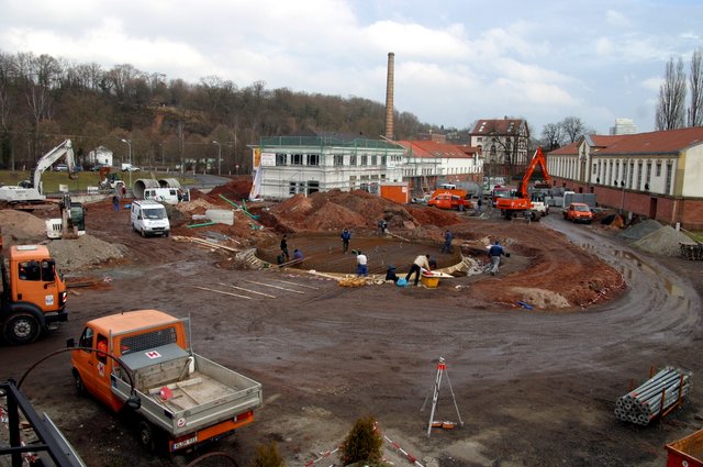 Februar- der Eingang zur Gartenschau bekommt sein neues Gesicht