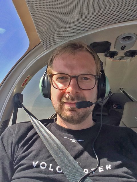 Dr. Jan Zwiener als Testpilot an Bord
 | Foto: Zwiener