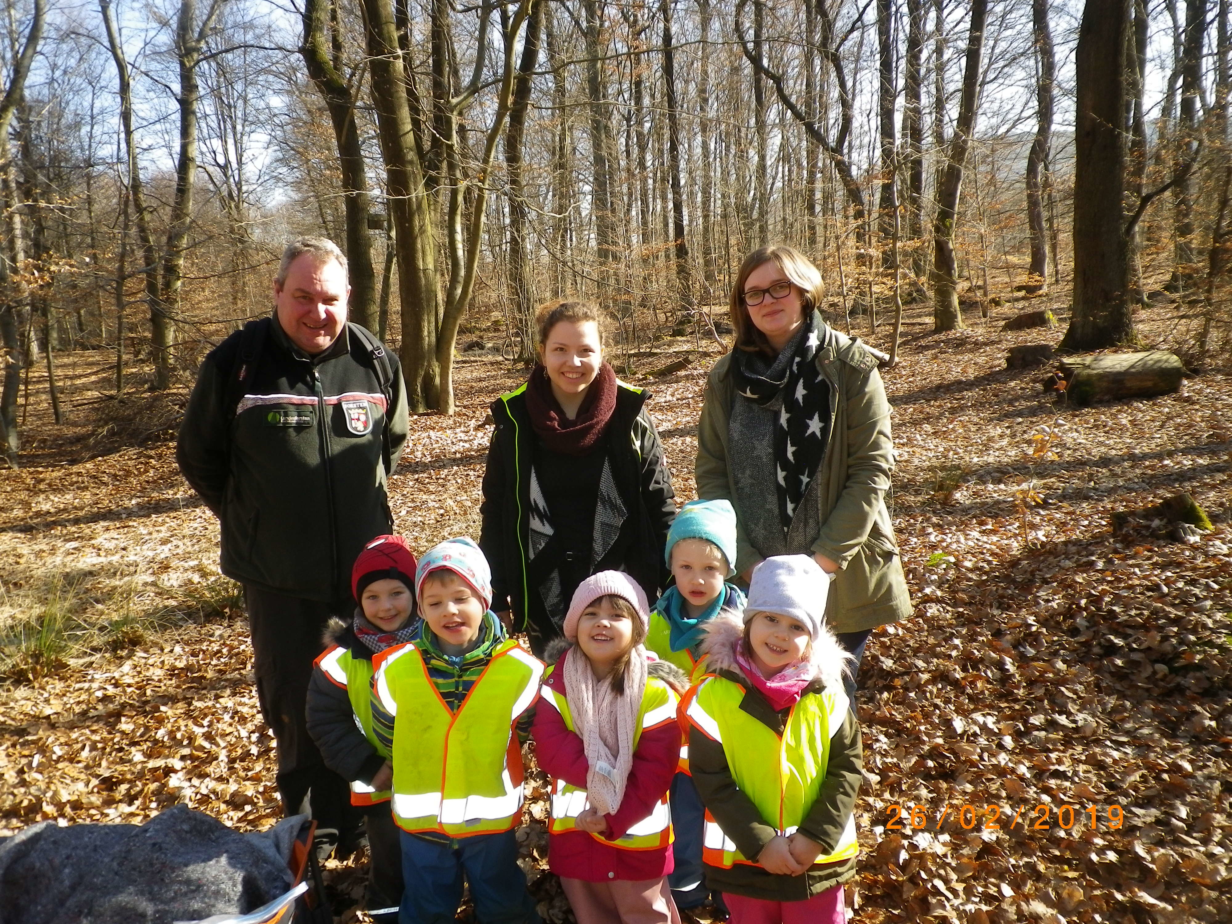 Die Projektgruppe aus der Kita St. Elisabeth lernte viel über den Wald und seine Bewohner Foto: ps/Kita St. Elisabeth