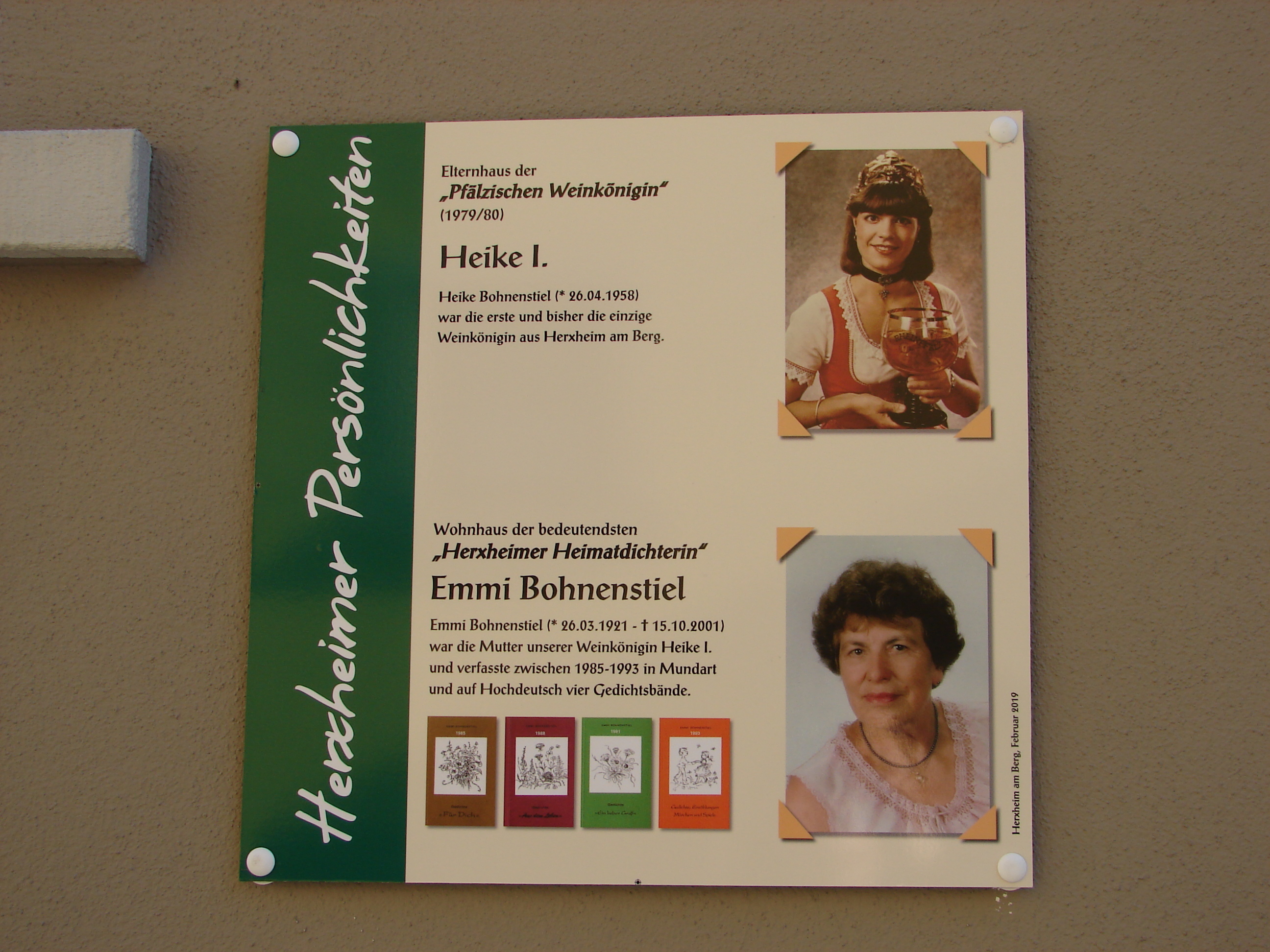 Erinnerung an Herxheimer Persönlichkeiten.
