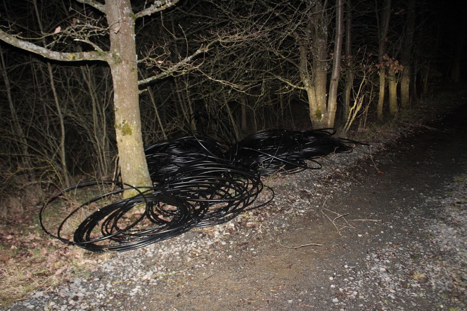 Aufgefundene Glasfaserkabel