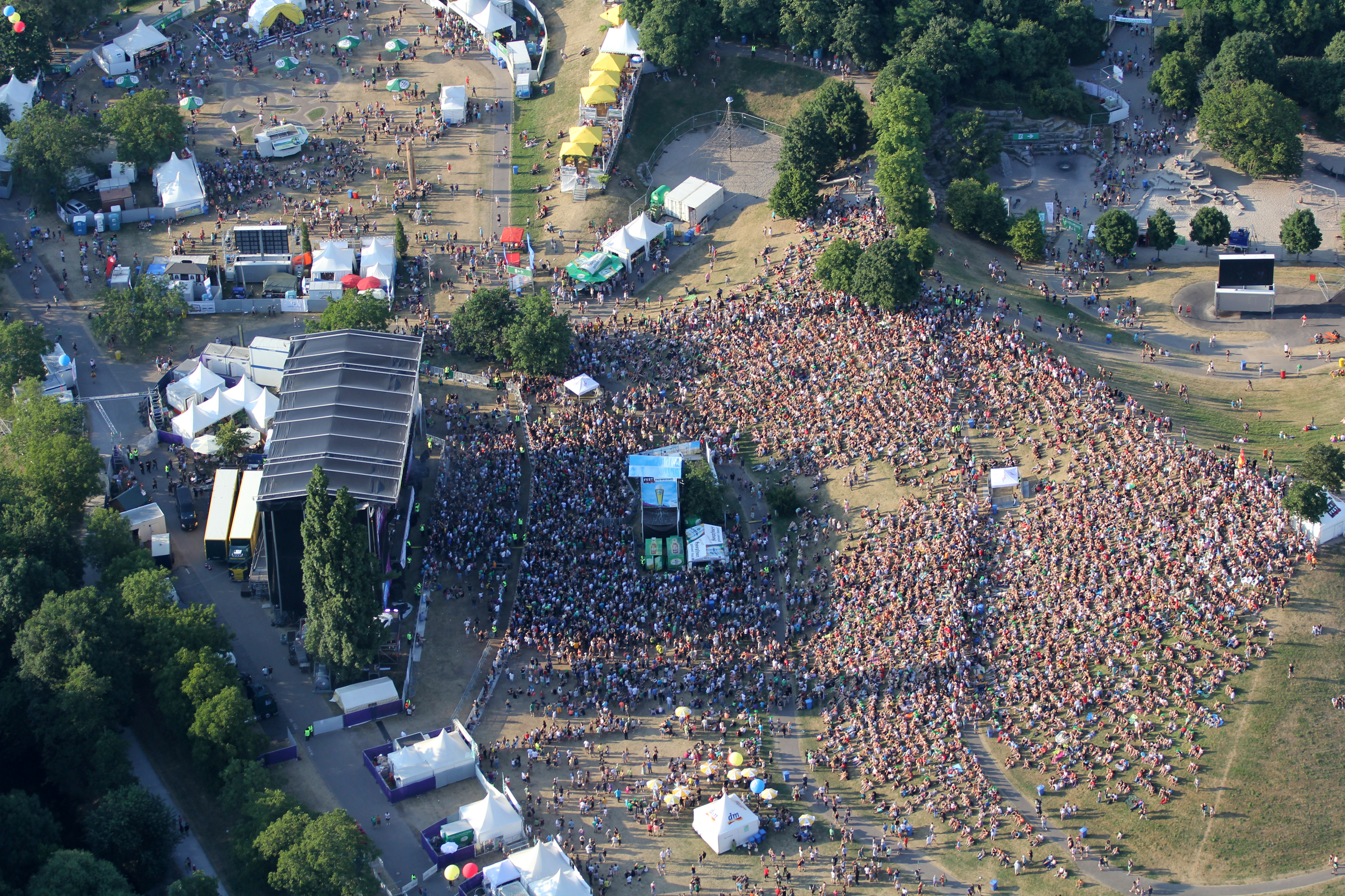 Das Fest aus dem "Open Air Gyrocopter"