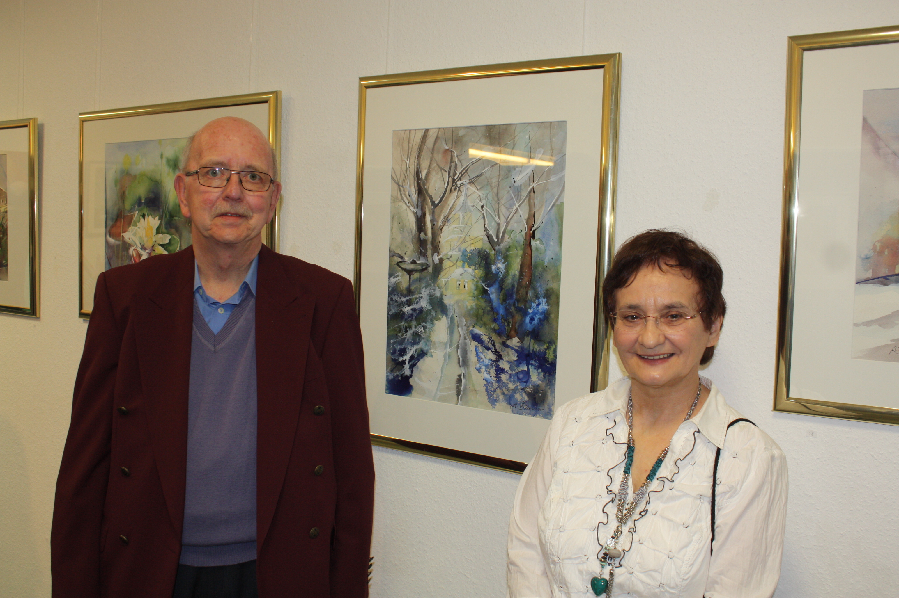 Anna Maria und Arnold Brunner bei der Ausstellungseröffnung.