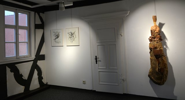 Kunstausstellung Strugalla (Zeichnung) und Turré (Objekte) | Foto: A. Abt
