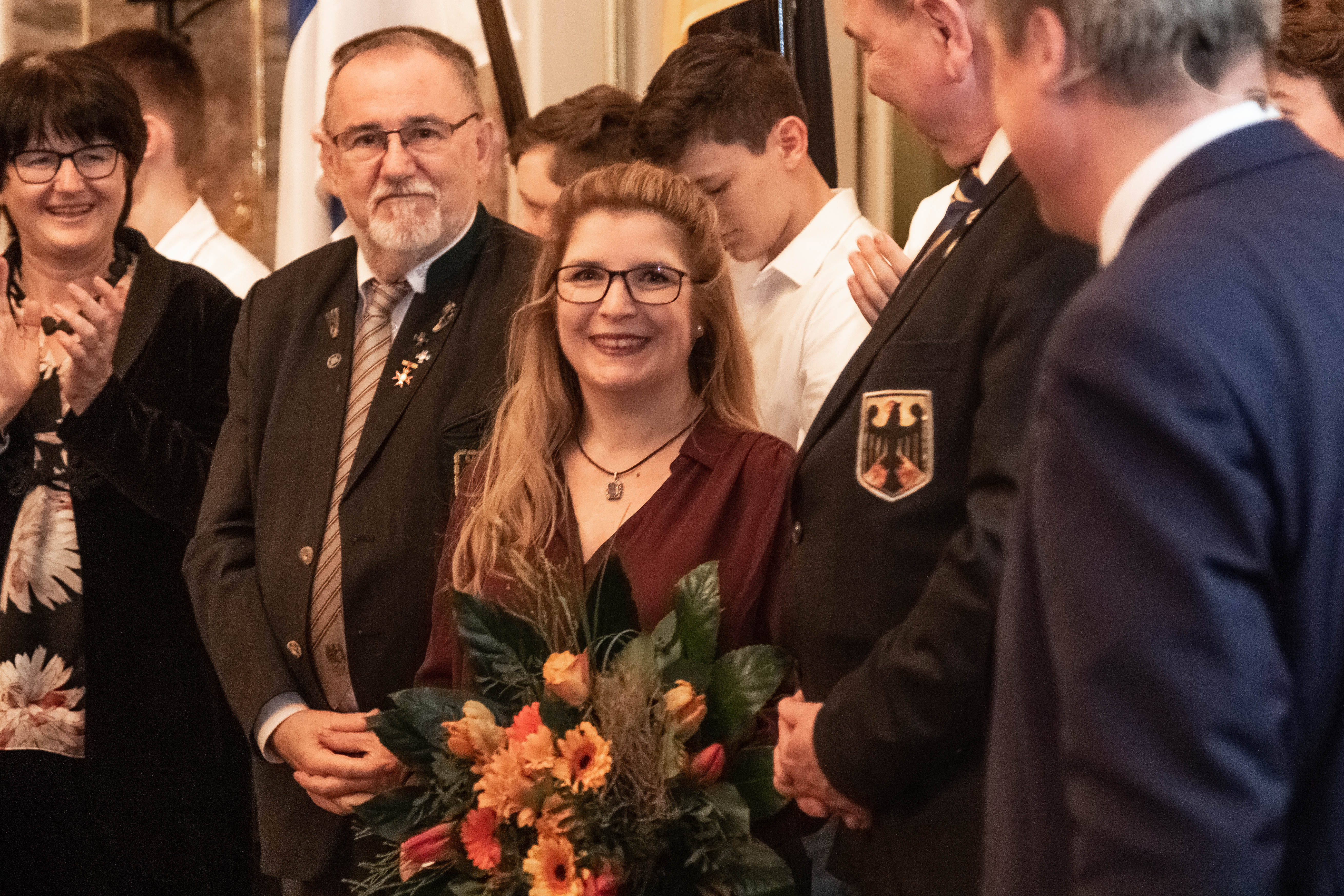 Sportschützin Ute Gretz (Mitte) ist Sportler des Jahres 2018 in Bruchsal