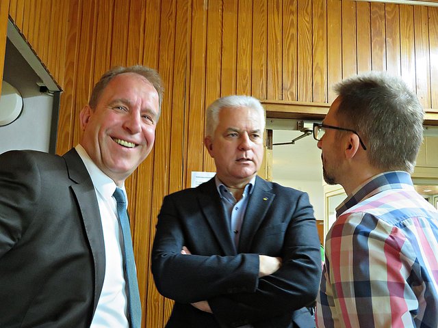 Kurzbesprechung Randolf Stich, Peter Christ und Jens Riedel | Foto: Brigitte Melder