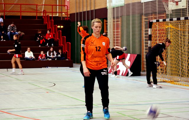 Sabine Stockhorst vor dem Spiel gen Gedern/Nidda...