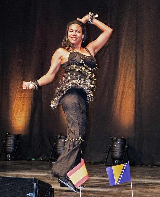 Michelle Weber begeisterte das Publikum mit einem Bauchtanz | Foto: Schäfer