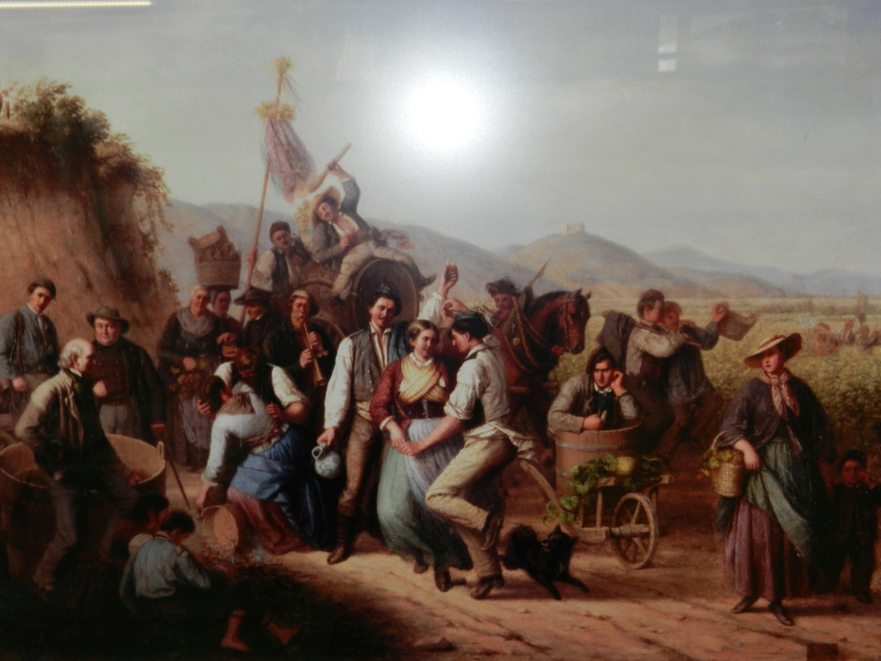 Pfälzer Maler: Johann Jacob Serrs Gemälde „Herbstfest bei Rhodt“, um 1860 Foto: Historisches Museum der Pfalz