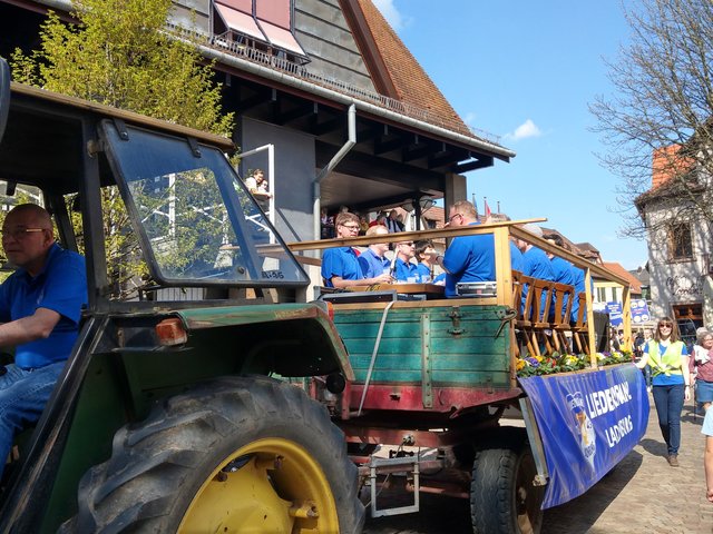 Auf diesem Wagen wurde gesungen.  | Foto: bas