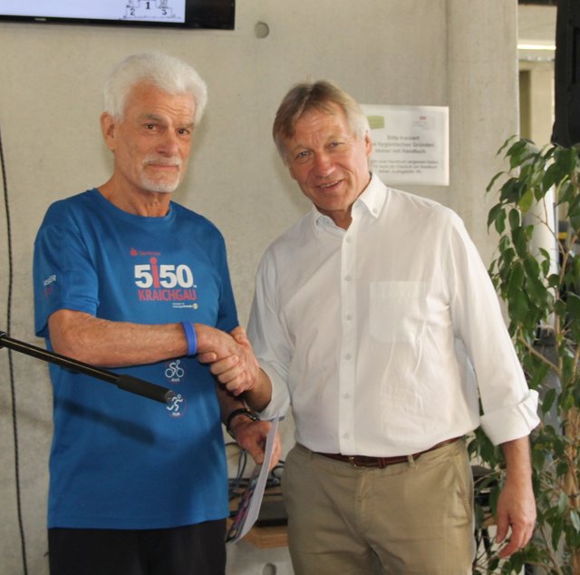Manfred Zilly (Triathlon) und Gert Rudolph (1. Vorsitzender SSC) | Foto: SSC