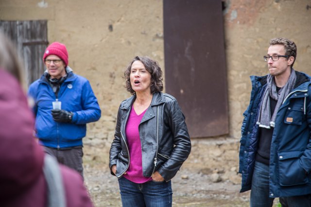 Ulrike Folkerts am Set. | Foto: Roland Kohls