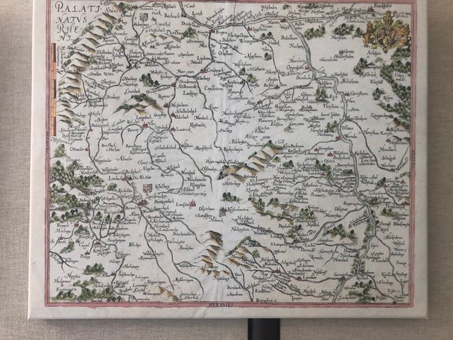 Nicolaus Bellus (1580 - 1629) (Pseud. für Michael Caspar Lunorp), Palatinatus Rheni, Kol. Kupferstich, Frankfurt/M. 1625