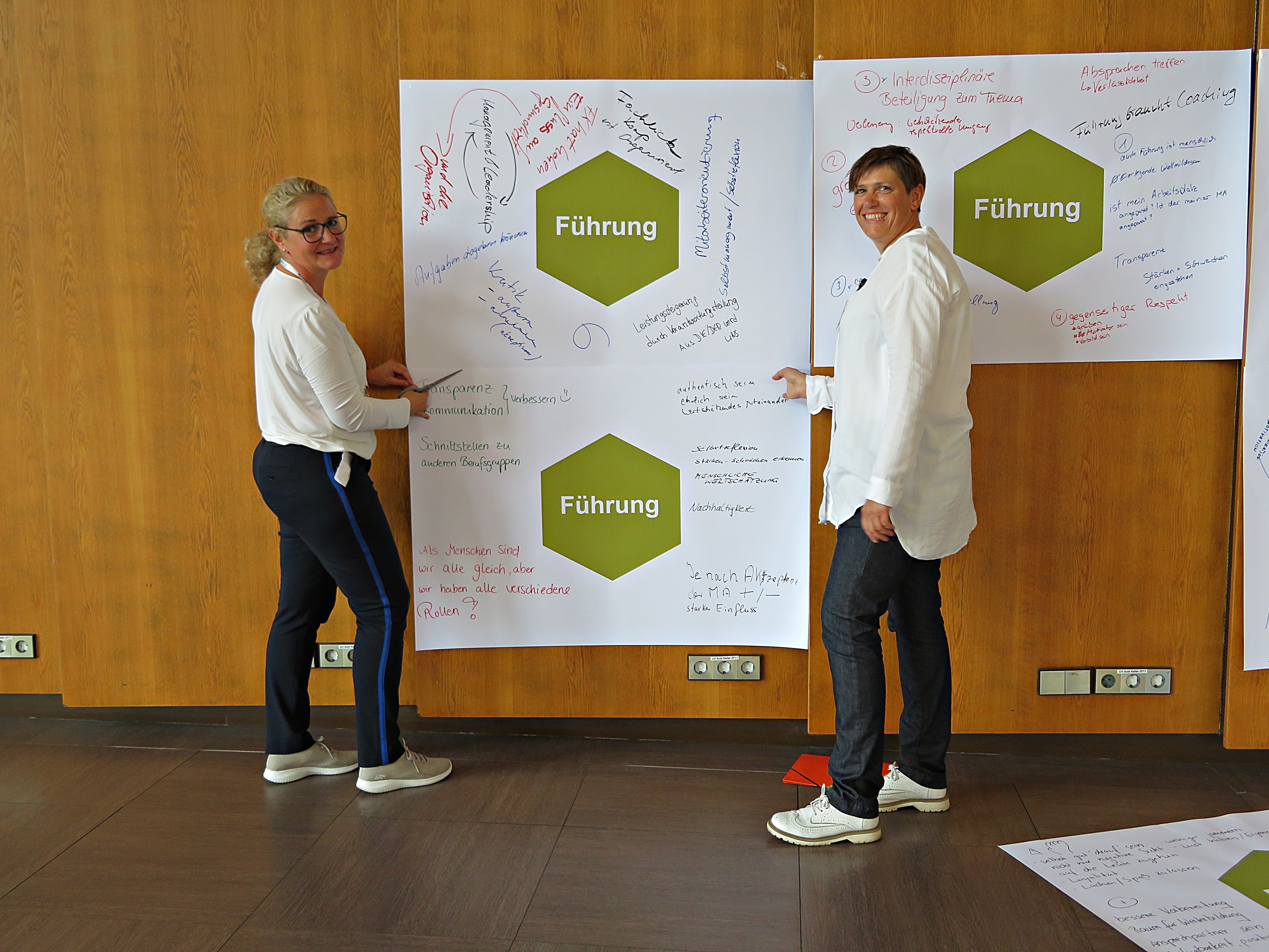 Bei der Arbeit - Alle Ausarbeitungen an die Wand