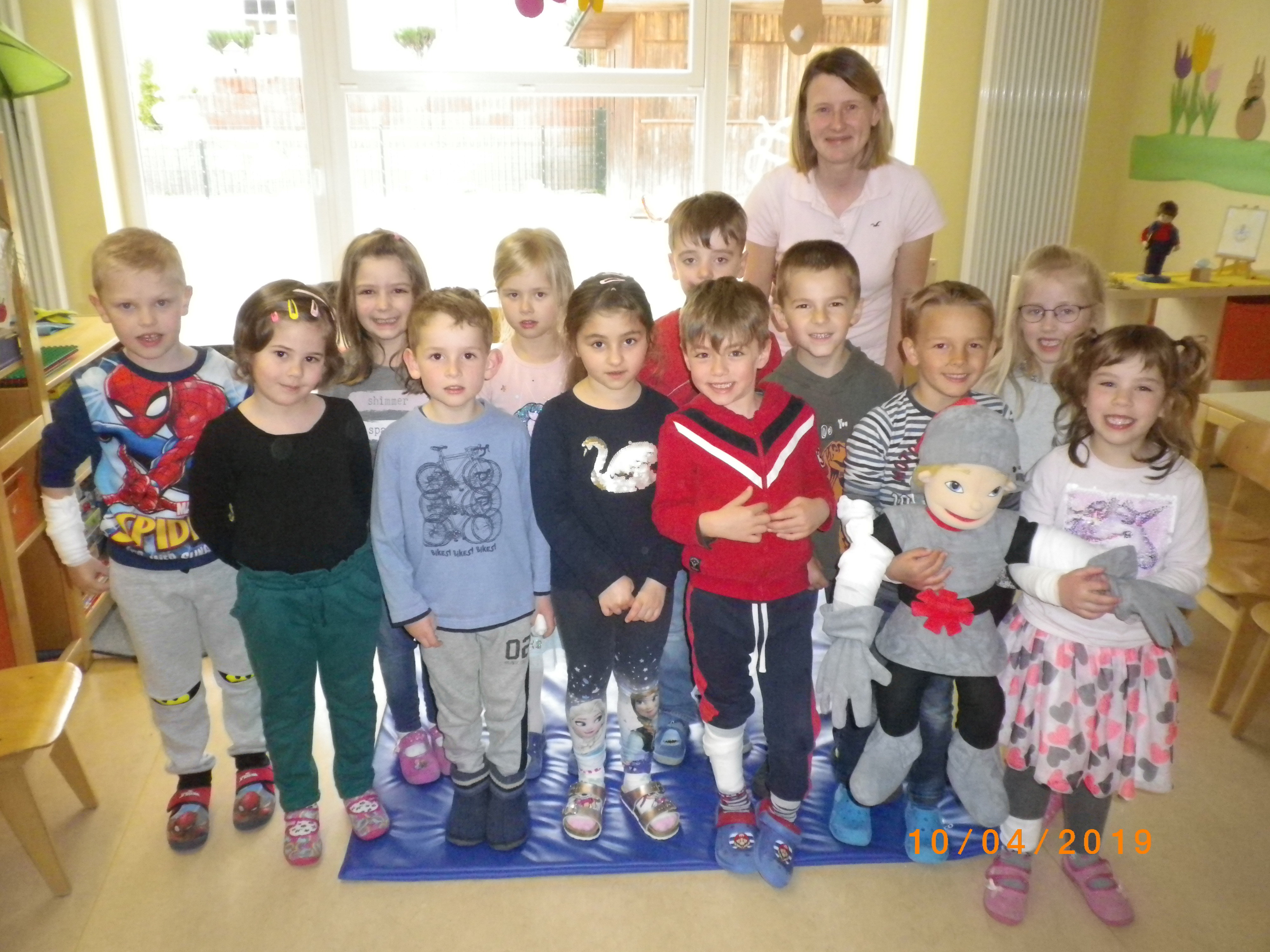 Die „Ersthelfer“ der Kita St. Elisabeth mit „Ritter Björn“ Foto: PS/Kita St. Elisabeth