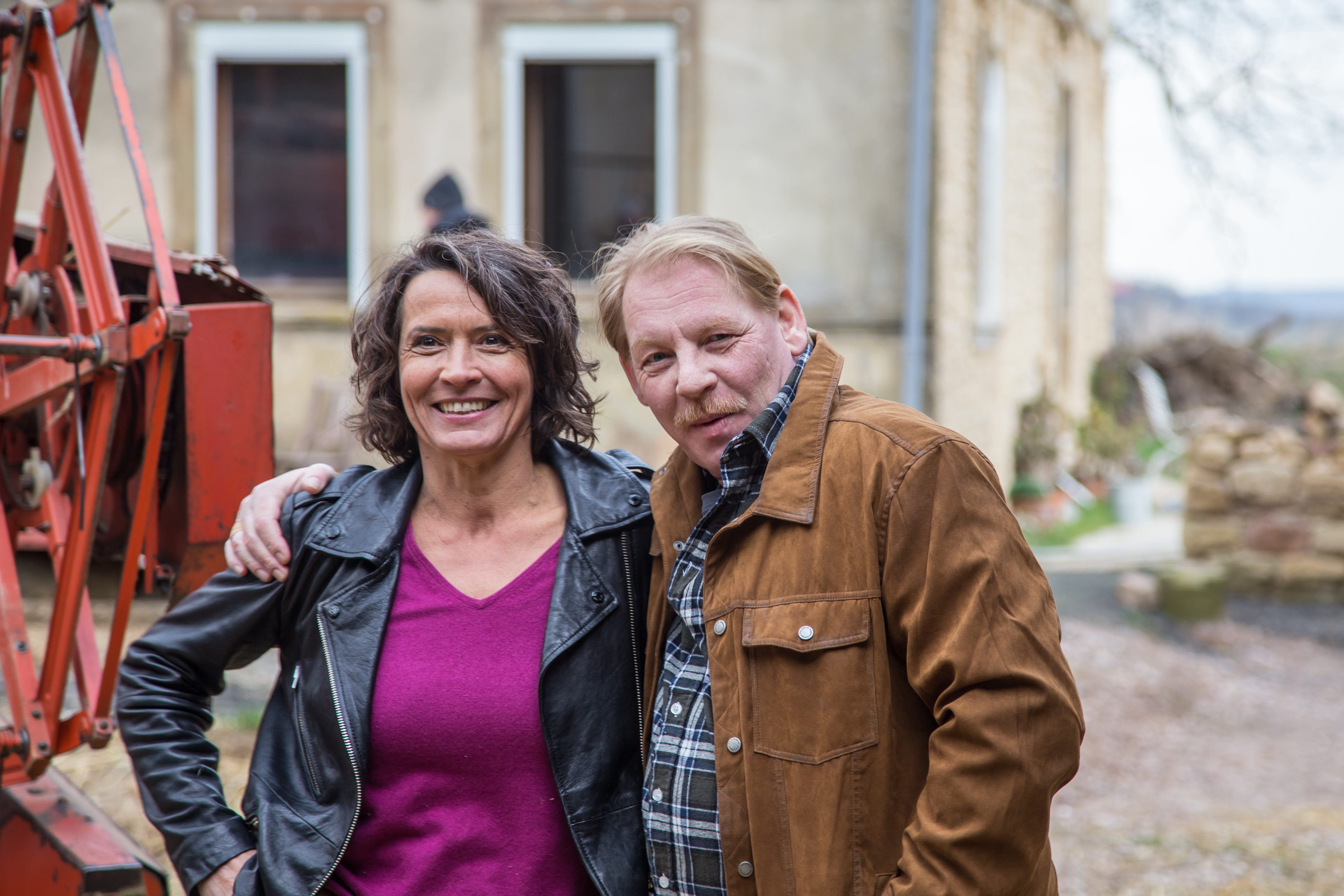 Ulrike Folkerts und Ben Becker beim Dreh in der Westpfalz.