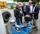Mayor Ofir Liebstein, Koordinatorin Shuli Haran, Erster Landesbeamter Knut Bühler und Landrat Dr. Christoph Schnaudigel (v.l.) lassen sich  Stefan Huber das E-Rollersharing erklären.  | Foto: Landratsamt