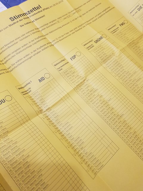 In Frankenthal haben die Bürger für den Stadtrat 44 Stimmen zu vergeben.