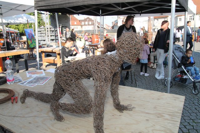 Kunst und Kultur zum Mitmachen auf dem Bruchsaler Kübelmarkt | Foto: Heike Schwitalla