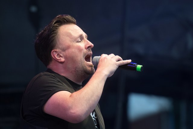 Christian Stockert (Brass Machine) auf der Eichbaum-Bühne. | Foto: Gaier