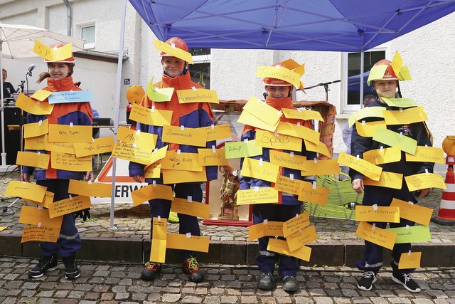 Lebendige Pinnwand beim ökumenischen Gottesdienst. | Foto: Anke Luipold