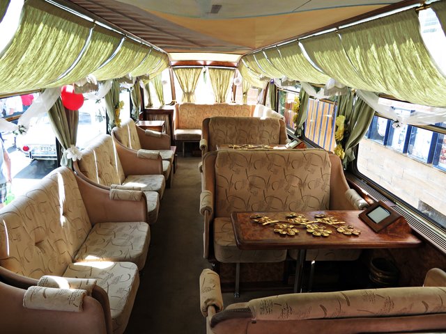 Der Oldtimerbus von innen | Foto: Brigitte Melder