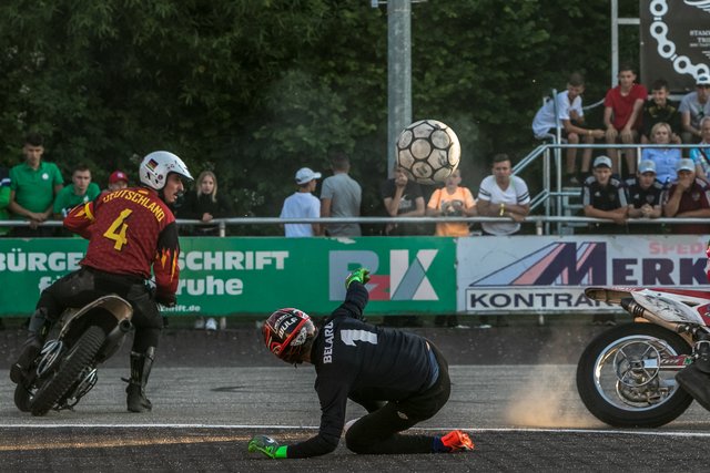 Deutschland siegt bei der Motoball-EM gegen Weißrussland mit 5:0 und startet damit souverän in das Turnier | Foto: Paul Needham