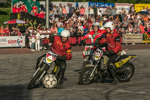Deutschland siegt bei der Motoball-EM gegen Weißrussland mit 5:0 und startet damit souverän in das Turnier | Foto: Paul Needham