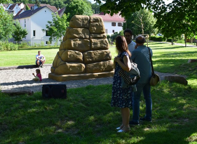 Der neue Kletterfelsen.  | Foto: Bender
