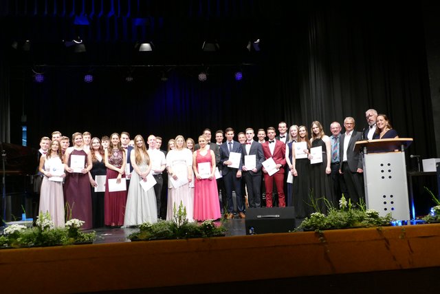 Alle Abiturientinnen und Abiturienten des Wirtschaftsgymnasiums  Fotos: Horst Cloß