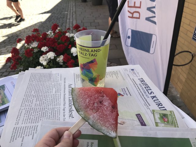 Gefrorene Melone als kleine Erfrischung zwischendurch.