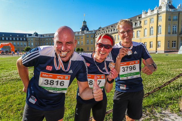 Freude am Schloss in Karlsruhe | Foto: B2Run/Stephan Schütze