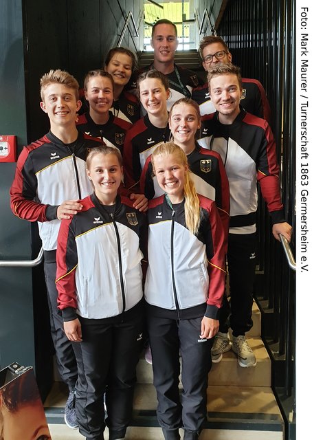 Reihe 1 vlnr: Fabienne Metzger, Sabrina Kunz
Reihe 2 vlnr: Mark Maurer, Annalena Stoll
Reihe 3 vlnr: Bianca Illing, Sarah Höfers, Benjamin Schmitz
Reihe 4 vlnr: Simone Illing, Dominik Walther, Pascal Bär | Foto: Mark Maurer