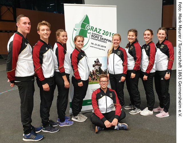 vlnr: Dominik Walther, Mark Maurer, Bianca Illing, Fabienne Metzger, Pascal Bär, Sabrina Kunz, Simone Illing, Annalena Stoll 
und Sarah Höfers (Benjamin Schmitz fehlt) | Foto: Mark Maurer