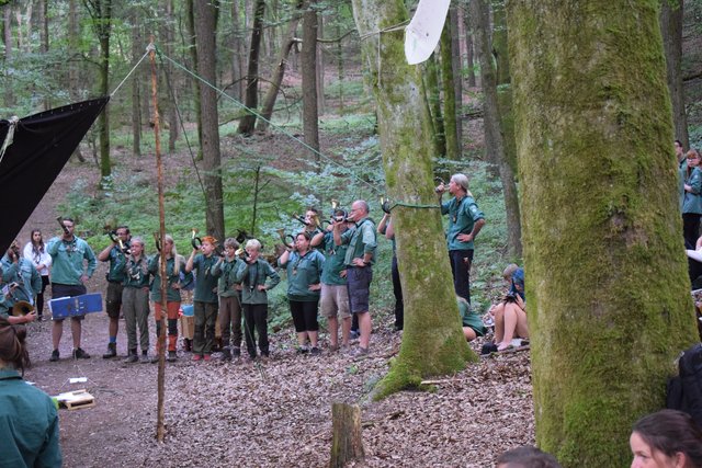 Jagdhorn-Klänge zum Empfang. | Foto: B.Bender