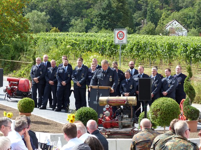 Rede des Einheitsführers der Löschgruppe Gimmeldingen | Foto: Medienteam Feuerwehr Neustadt